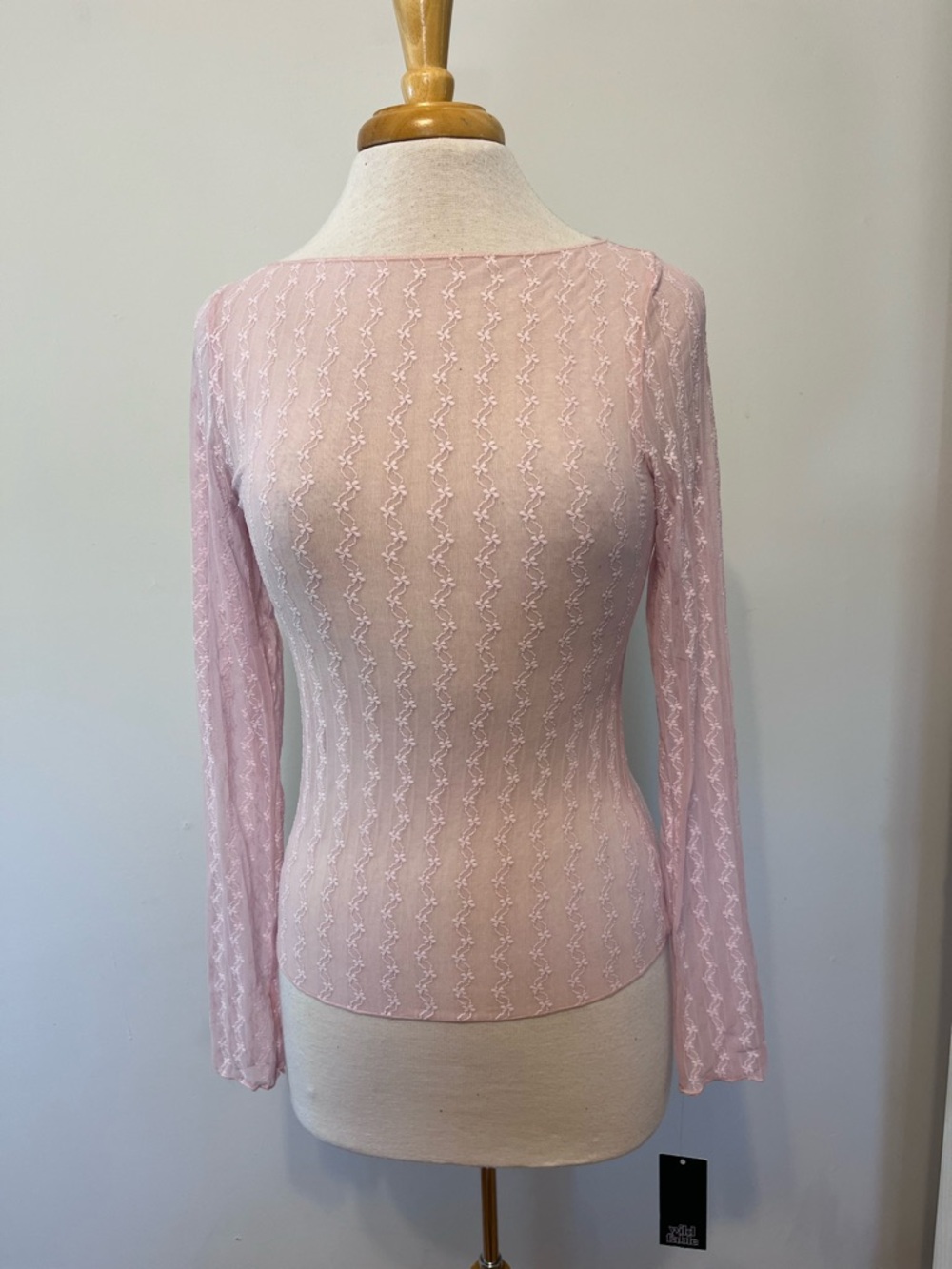 New Wild Fable Sheer Pastel Rose Pink Mesh Fairy ballerina Top Size XXS - Picture 1 of 7